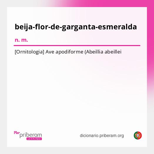 Significado de beija-flor-de-garganta-esmeralda
